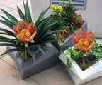 Solar Openwork Flower Garden Path Light