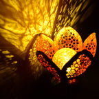 Solar Openwork Flower Garden Path Light